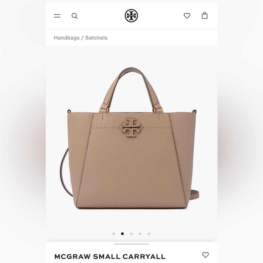 Tory Burch Mcgraw small carryall in Devon Sand